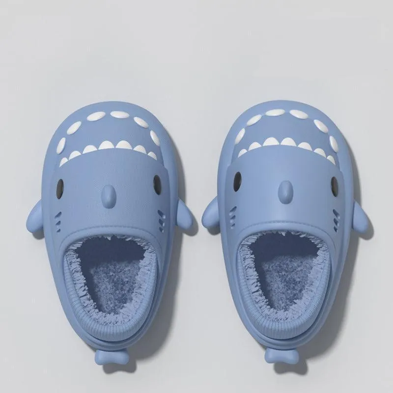 Shark Winter House Slippers - Warm EVA Shoes for Couples