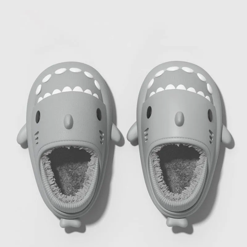 Shark Winter House Slippers - Warm EVA Shoes for Couples