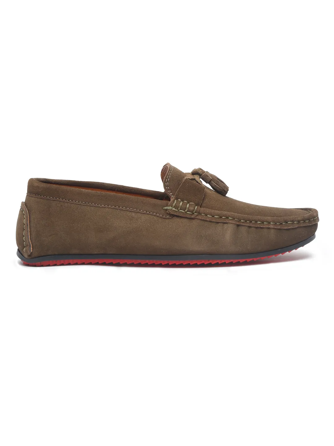 Teakwood Leather Men Solid Round-Toe Brown Loafer
