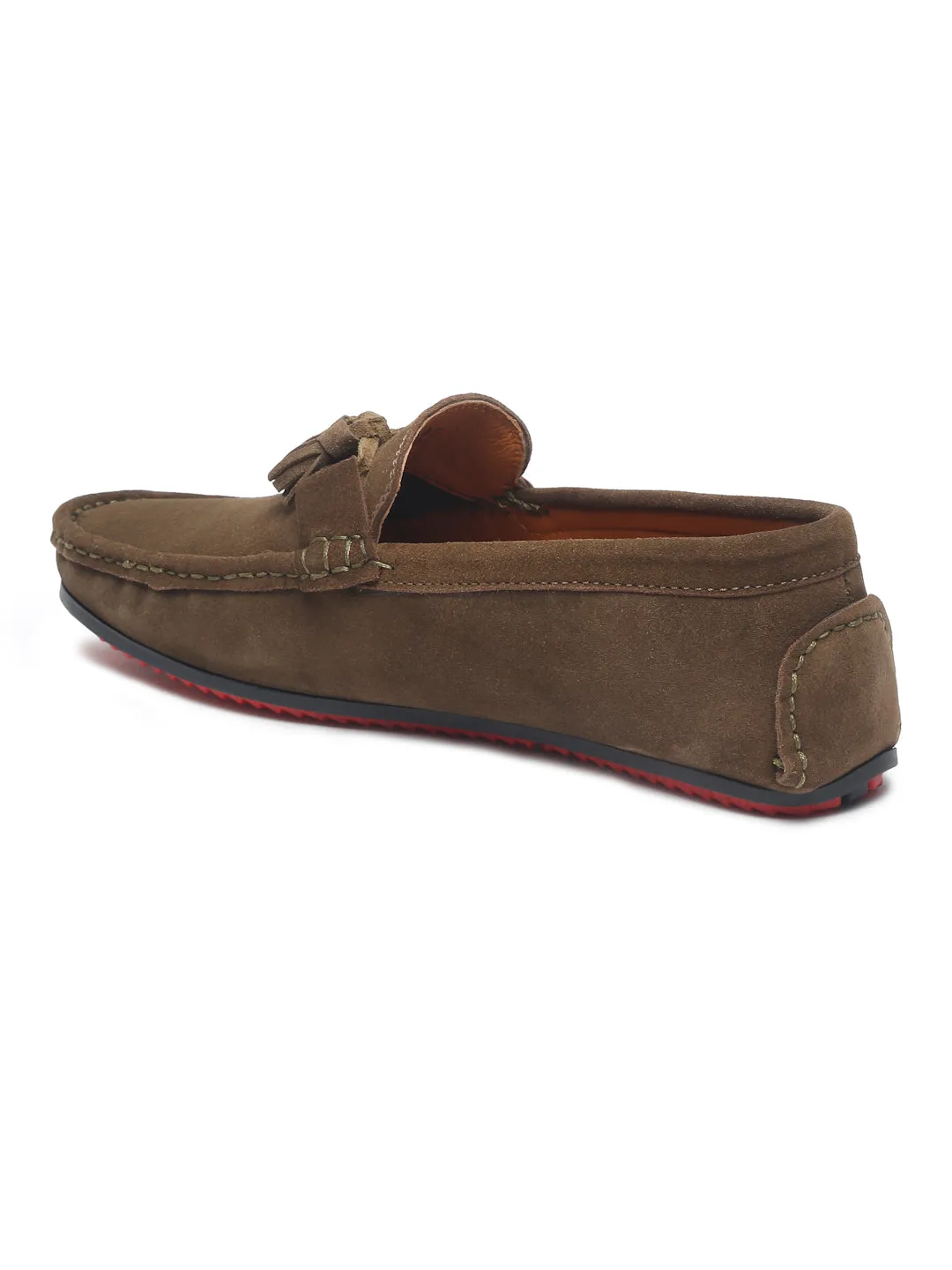 Teakwood Leather Men Solid Round-Toe Brown Loafer