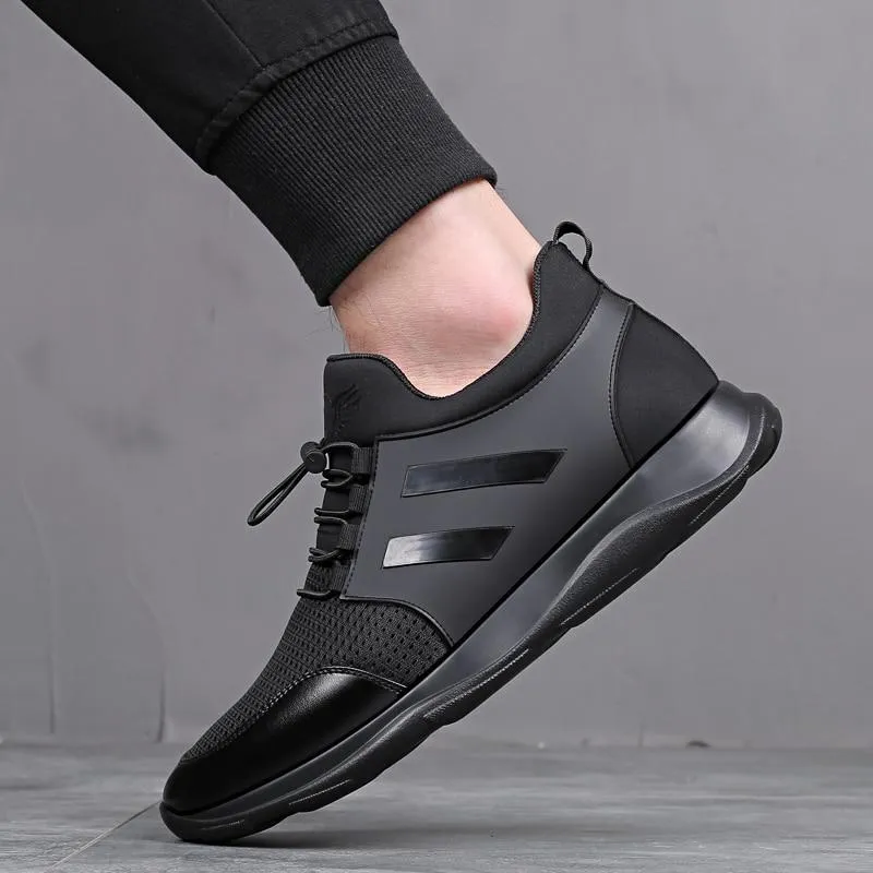 West Louis™ Trending Mattee Black Athletic Sneakers