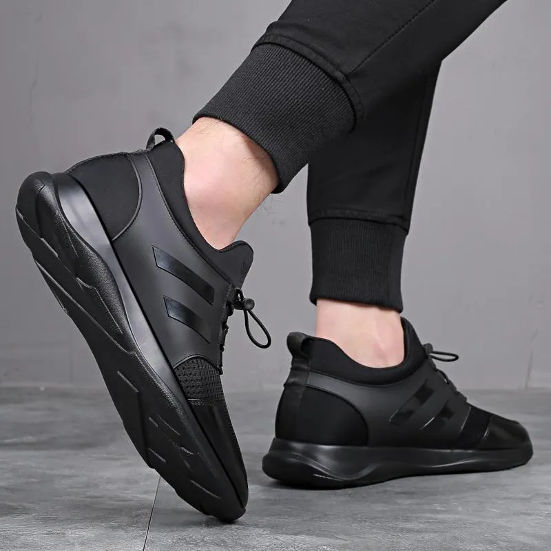 West Louis™ Trending Mattee Black Athletic Sneakers