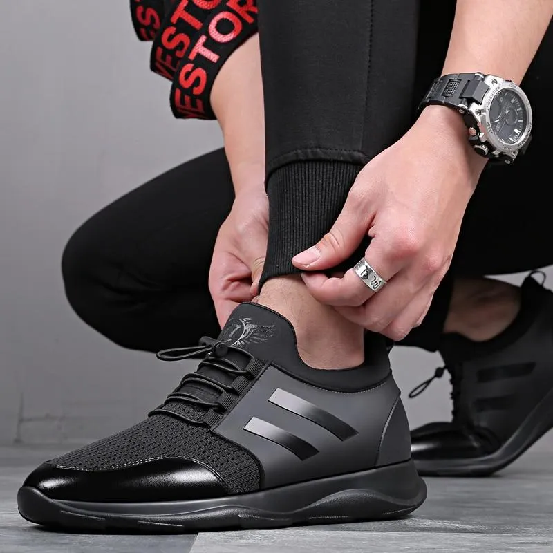 West Louis™ Trending Mattee Black Athletic Sneakers