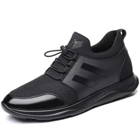 West Louis™ Trending Mattee Black Athletic Sneakers